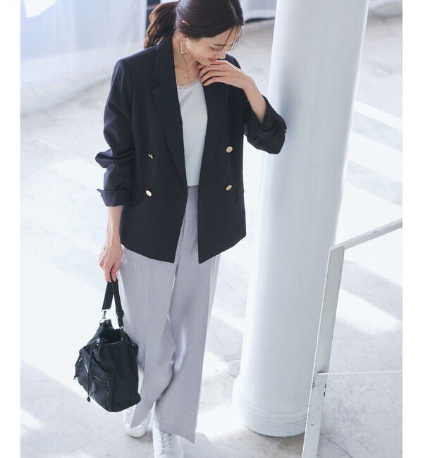 Rope&rsquo;Picnic「【花粉ガード】クリアツイル金ボタンジャケット/セレモニー・通勤対応・セットアップ対応」|テーラードジャケット|