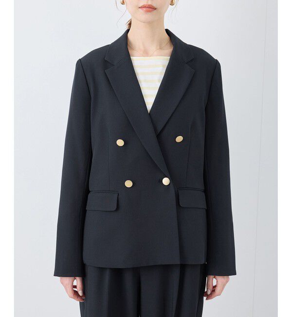 Rope&rsquo;Picnic「【花粉ガード】クリアツイル金ボタンジャケット/セレモニー・通勤対応・セットアップ対応」|テーラードジャケット|