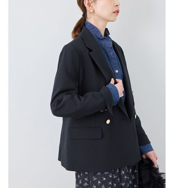 Rope&rsquo;Picnic「【花粉ガード】クリアツイル金ボタンジャケット/セレモニー・通勤対応・セットアップ対応」|テーラードジャケット|