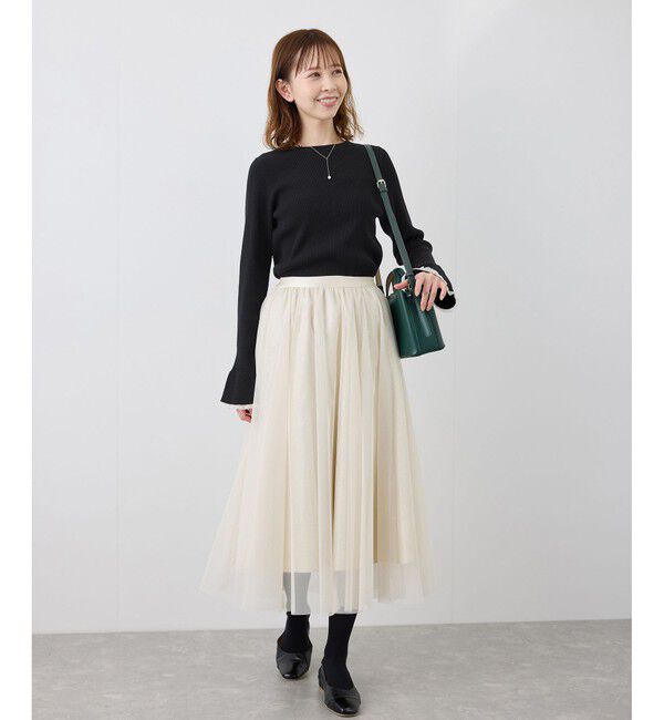 Rope&rsquo;Picnic「袖口フレアシアーニットプルオーバー/洗濯機OK」|ニット・セーター|