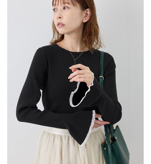 Rope&rsquo;Picnic「袖口フレアシアーニットプルオーバー/洗濯機OK」|ニット・セーター|