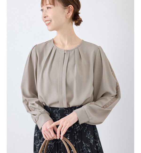 Rope&rsquo;Picnic「【2サイズ展開】レースポイントブラウス/通勤対応」|シャツ・ブラウス|