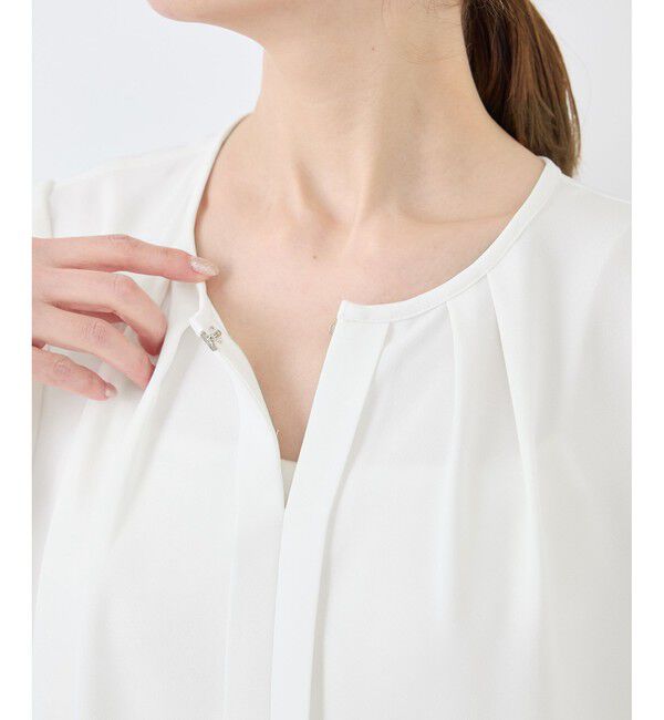 Rope&rsquo;Picnic「【2サイズ展開】レースポイントブラウス/通勤対応」|シャツ・ブラウス|