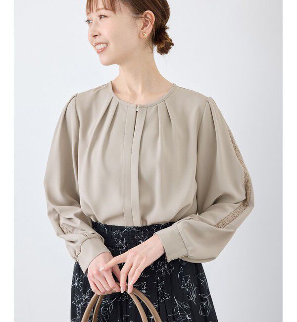 Rope&rsquo;Picnic「【2サイズ展開】レースポイントブラウス/通勤対応」|シャツ・ブラウス|