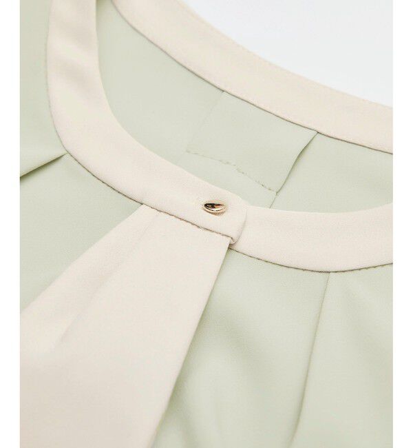 Rope&rsquo;Picnic「ジョーゼット配色ボウタイ風ブラウス/セレモニー・通勤対応」|シャツ・ブラウス|