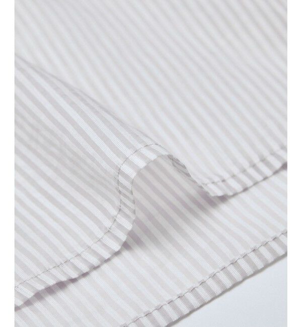 Rope&rsquo;Picnic「着丈が選べるバンドカラーストライプシアーシャツ」|シャツ・ブラウス|