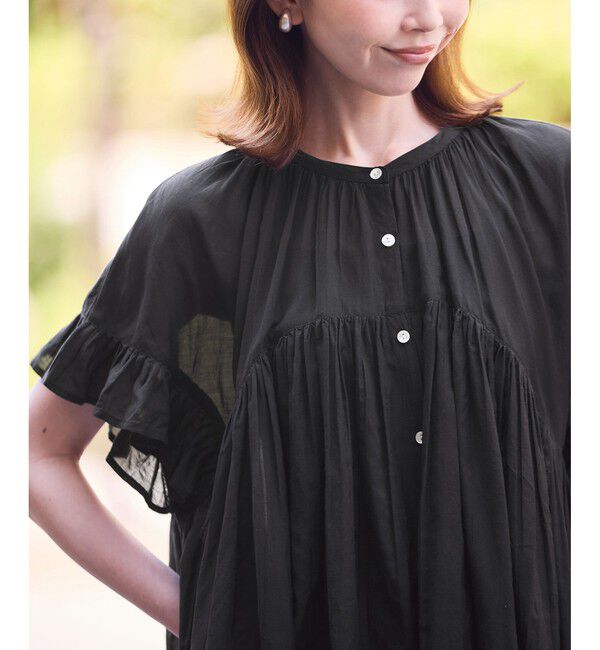 Rope&rsquo;Picnic「コットンボイルギャザーブラウス/リンクコーデ」|シャツ・ブラウス|