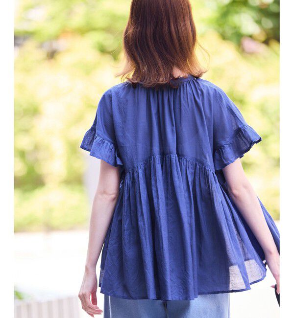 Rope&rsquo;Picnic「コットンボイルギャザーブラウス/リンクコーデ」|シャツ・ブラウス|