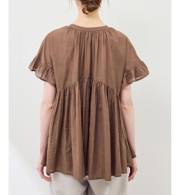 Rope&rsquo;Picnic「コットンボイルギャザーブラウス/リンクコーデ」|シャツ・ブラウス|