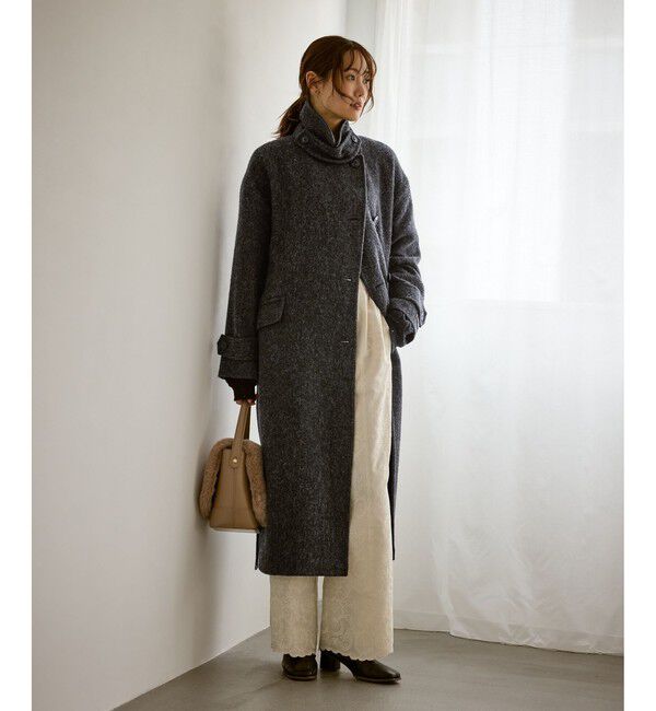 Rope&rsquo;Picnic「JAPAN FABRIC スタンドカラーロングコート/一部WEB限定カラー」|チェスターコート|