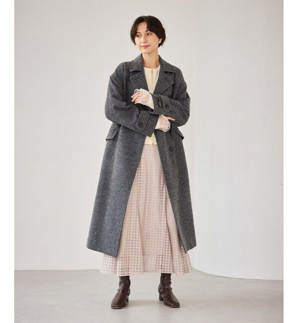 Rope&rsquo;Picnic「JAPAN FABRIC スタンドカラーロングコート/一部WEB限定カラー」|チェスターコート|