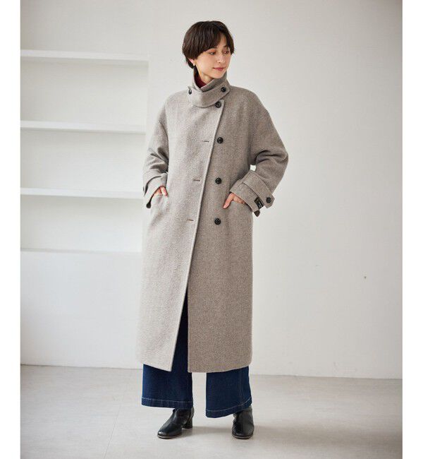 Rope&rsquo;Picnic「JAPAN FABRIC スタンドカラーロングコート/一部WEB限定カラー」|チェスターコート|