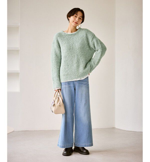 Rope&rsquo;Picnic「ブークレカラーニット」|ニット・セーター|