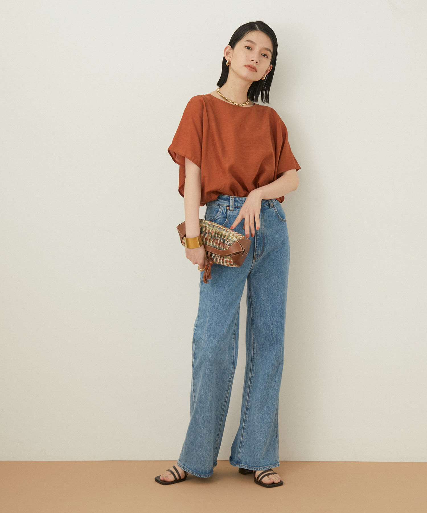 ADAM ET ROPE'「アシンメトリーラインサンダル」|サンダル|