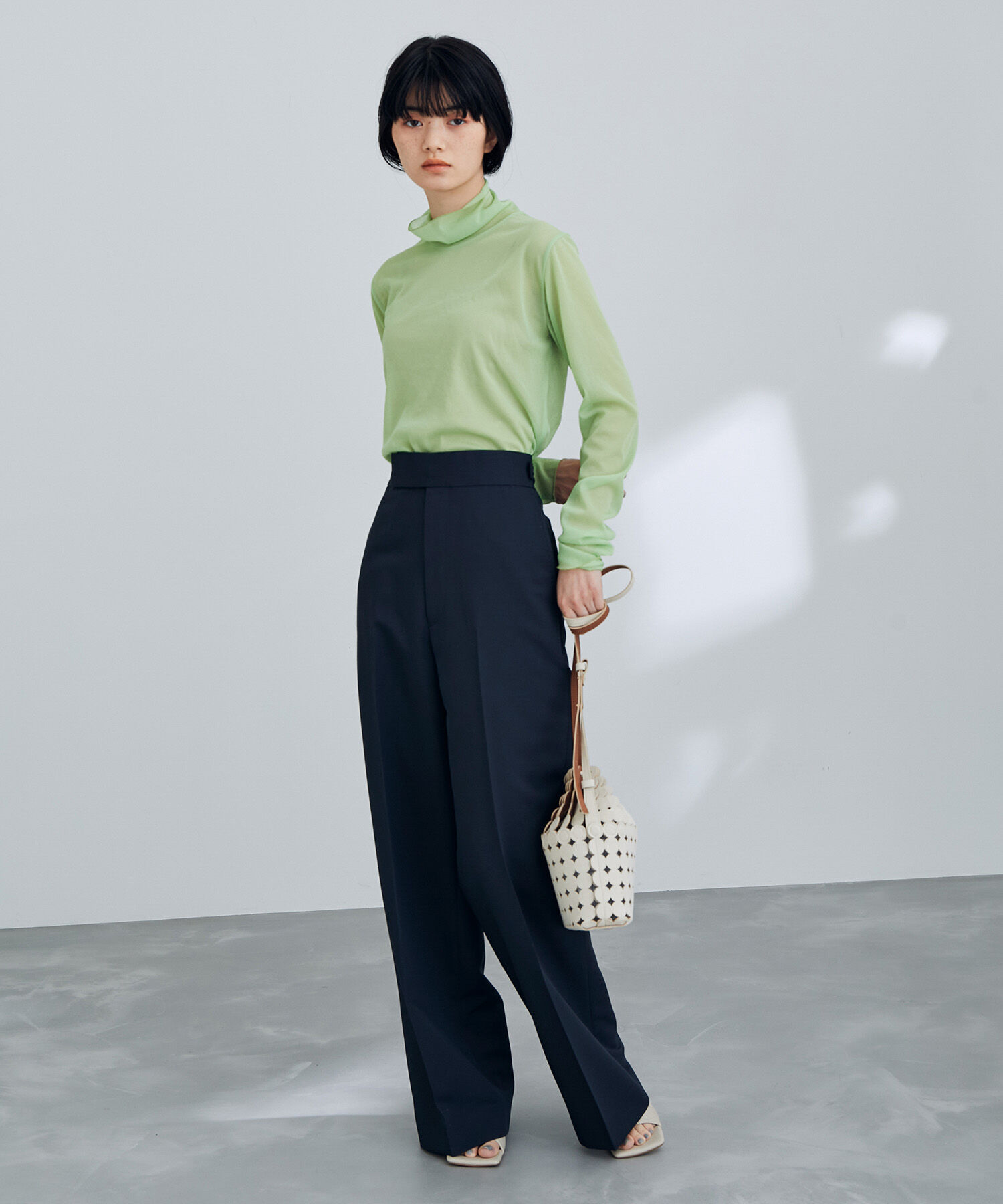 ADAM ET ROPE'「【サステナブル】ワイドスラックス」|スラックス|