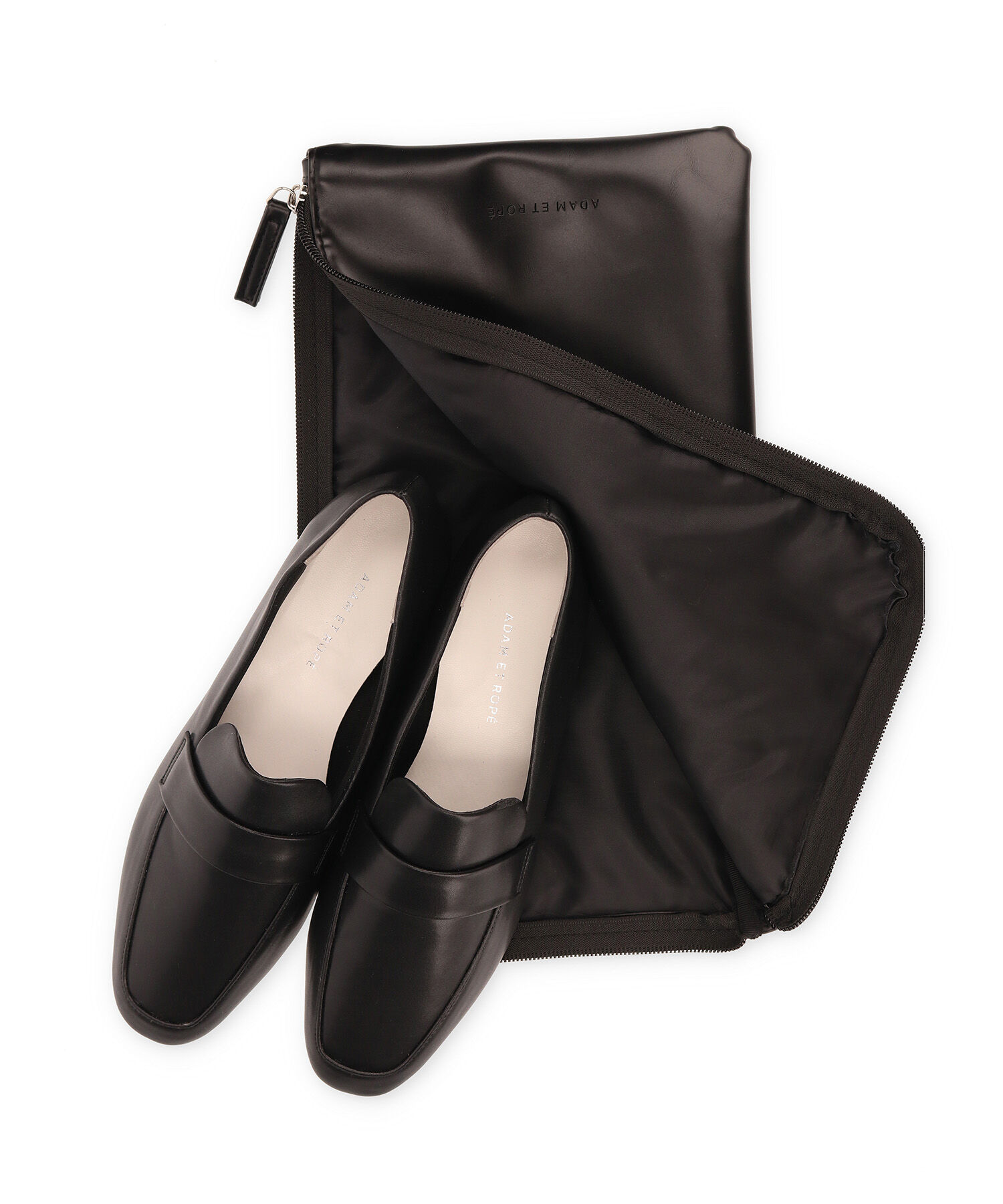 ADAM ET ROPE'「【晴雨兼用】ポーチ付きレインローファー」|レインシューズ|