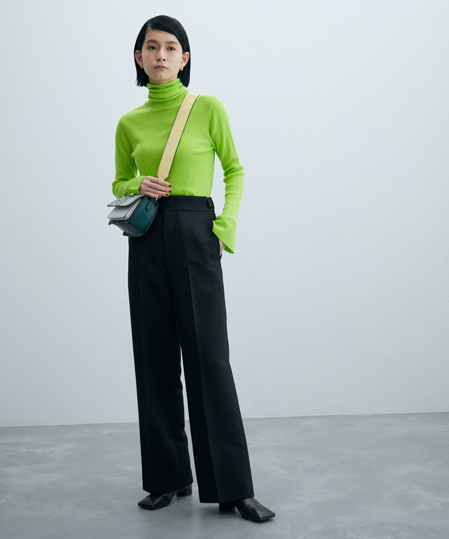 ADAM ET ROPE'「〈追加〉【サステナブル】ワイドスラックス」|スラックス|