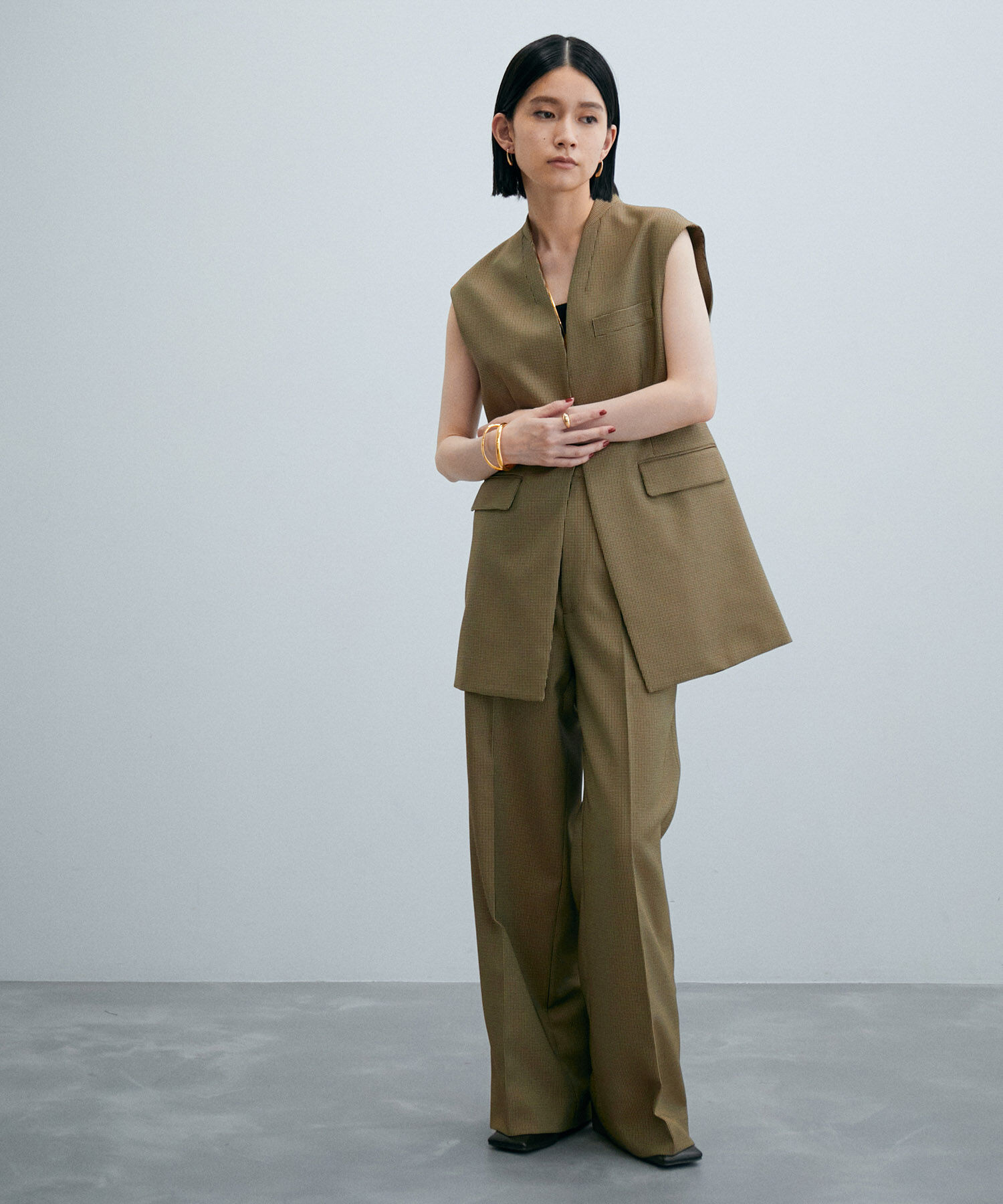 ADAM ET ROPE'「〈追加〉【サステナブル】ワイドスラックス」|スラックス|