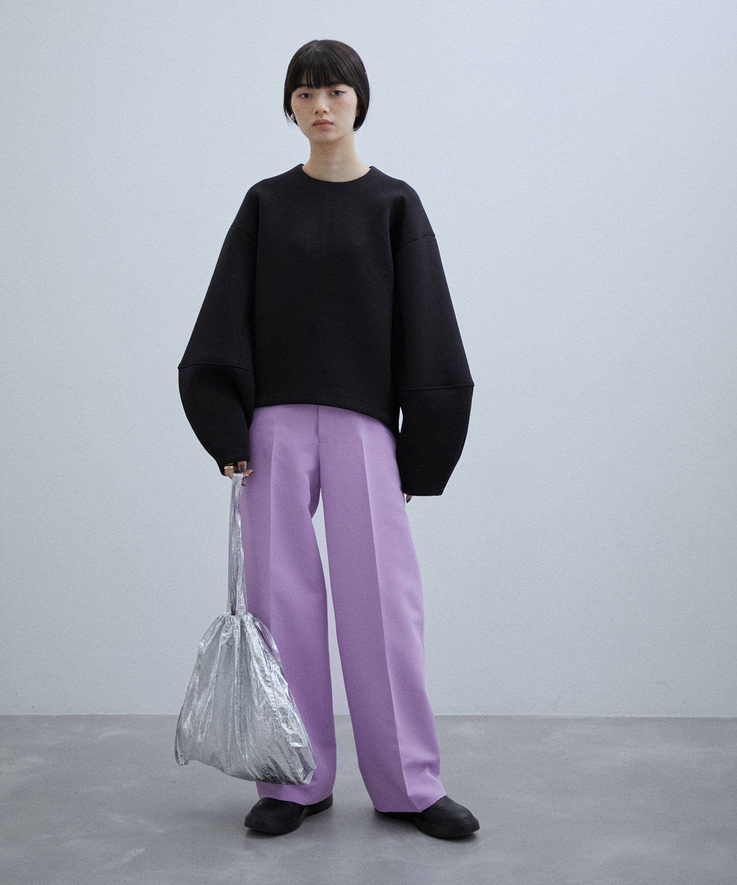 ADAM ET ROPE'「〈追加〉【サステナブル】ワイドスラックス」|スラックス|