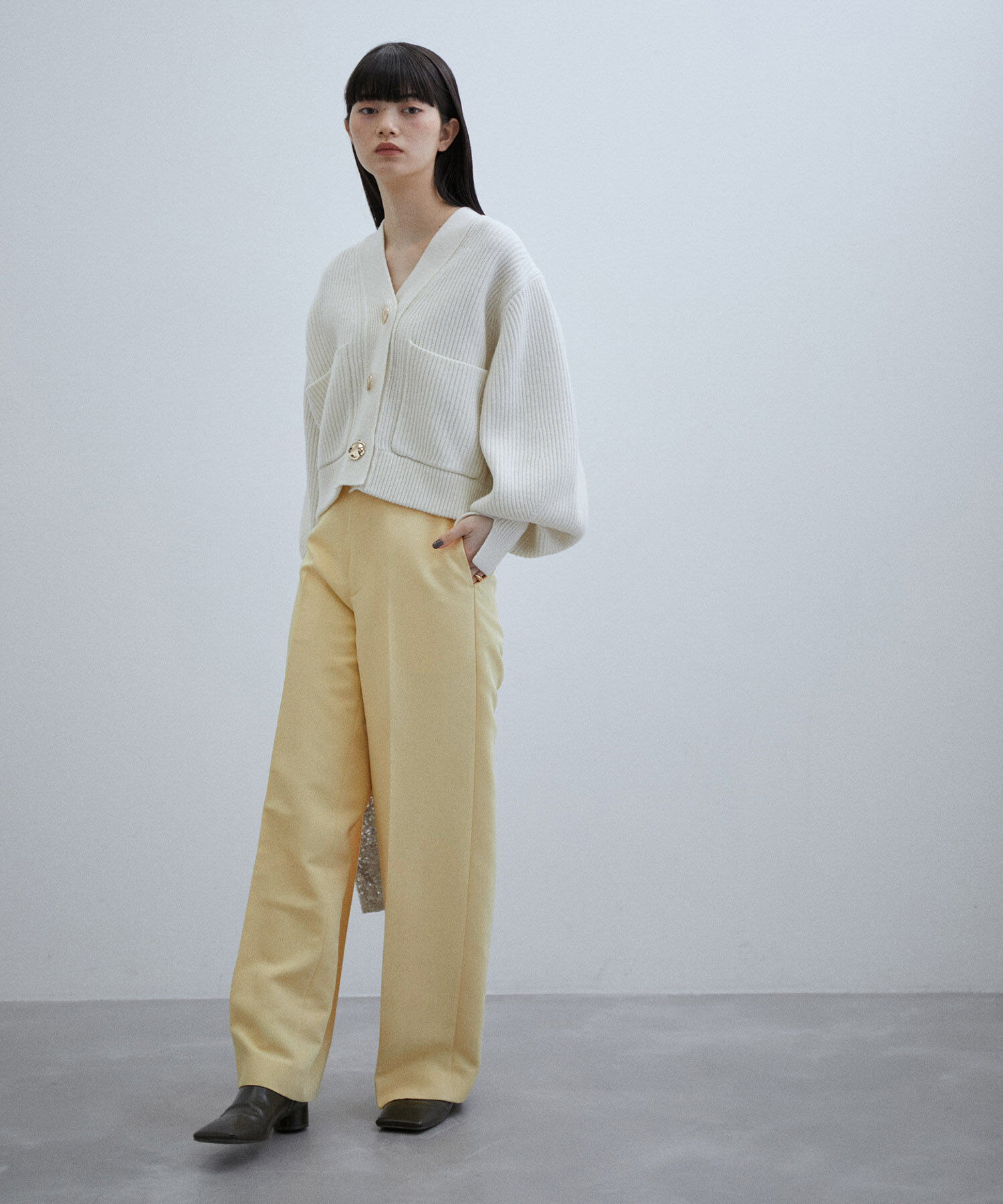 ADAM ET ROPE'「〈追加〉【サステナブル】ワイドスラックス」|スラックス|