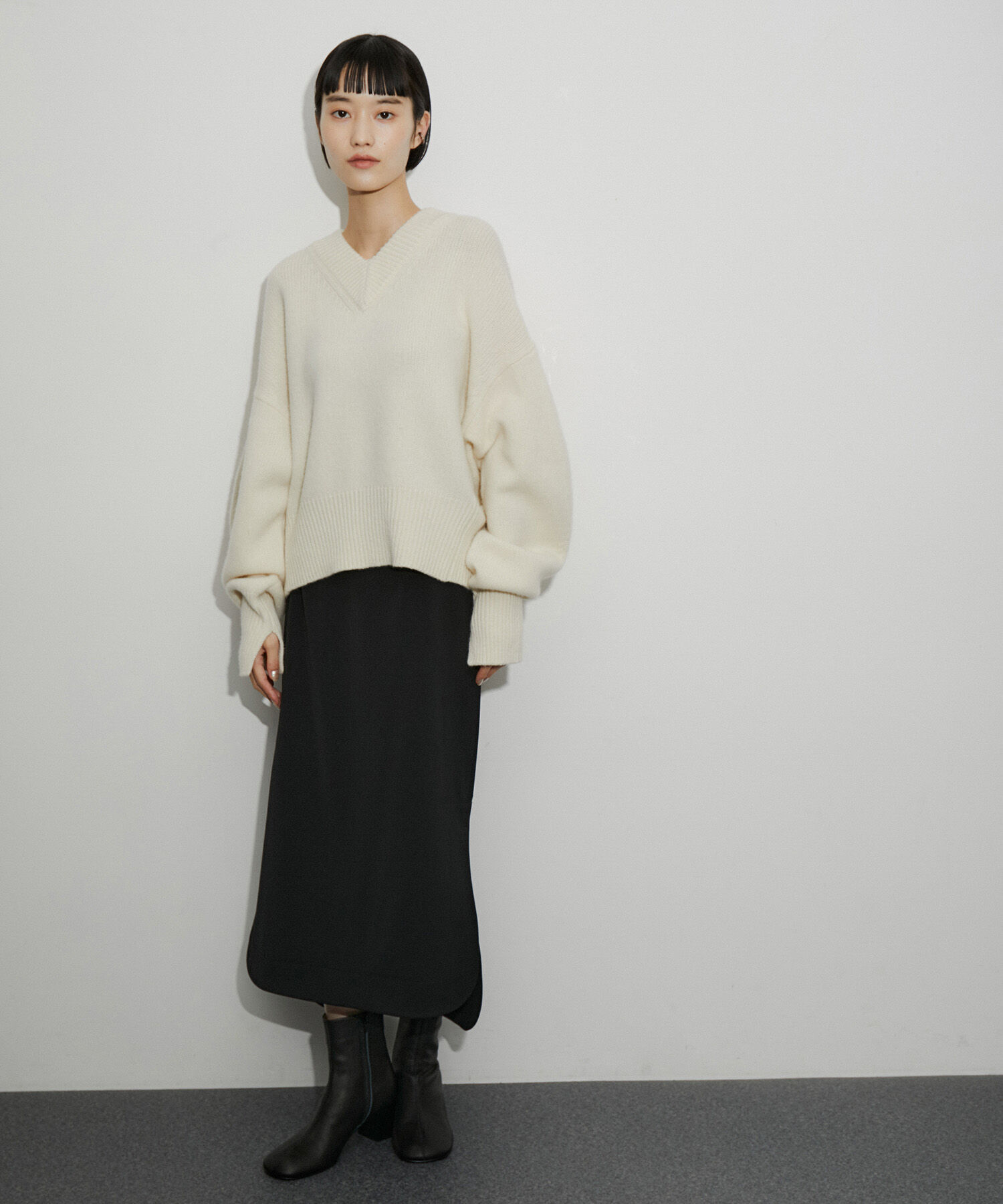 ADAM ET ROPE'「ラウンドヘムスリットスカート」|スカート|