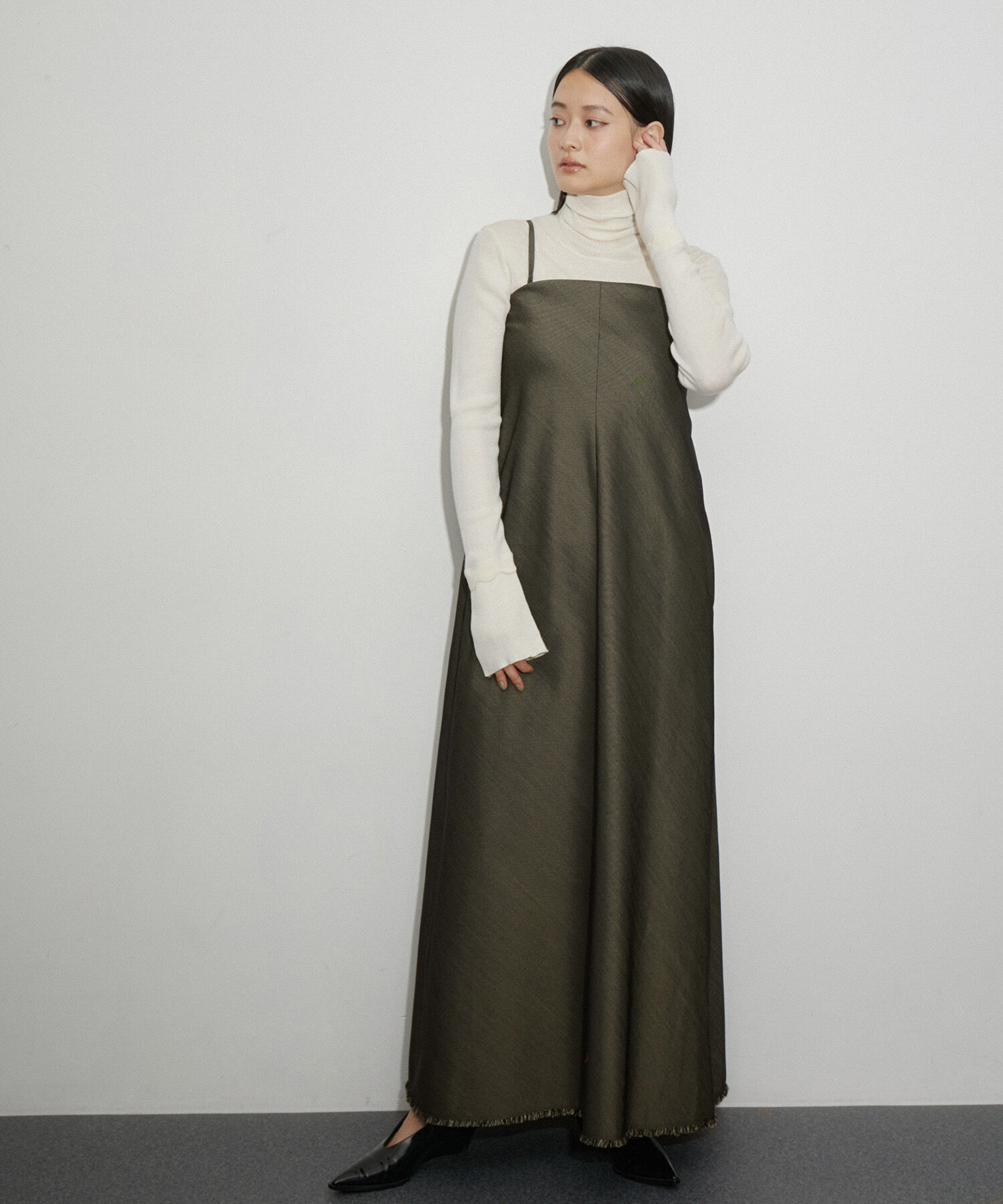 ADAM ET ROPE'「シャンブレーツイルベアワンピース」|ワンピース|