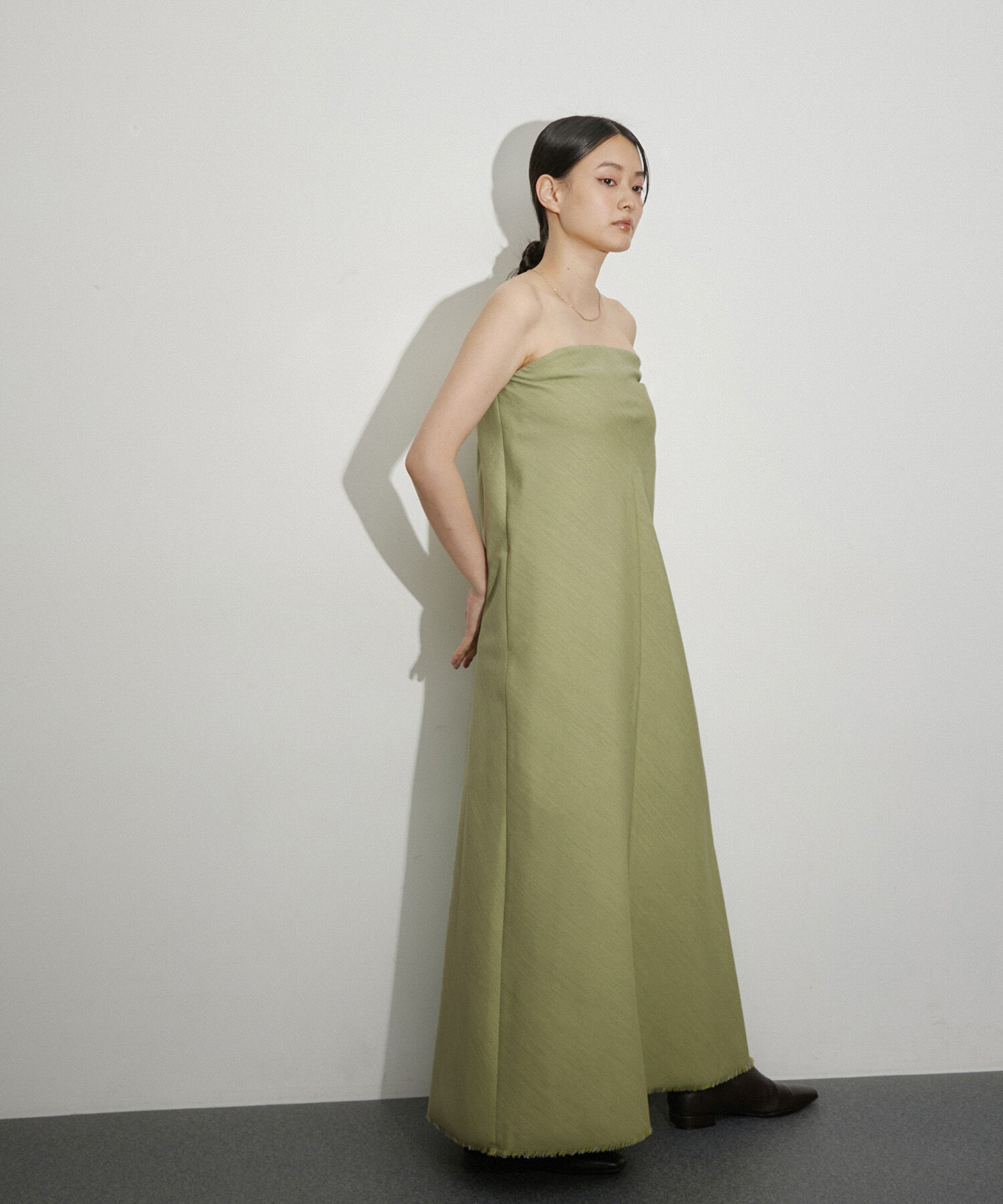 ADAM ET ROPE'「シャンブレーツイルベアワンピース」|ワンピース|イエロー系(81)