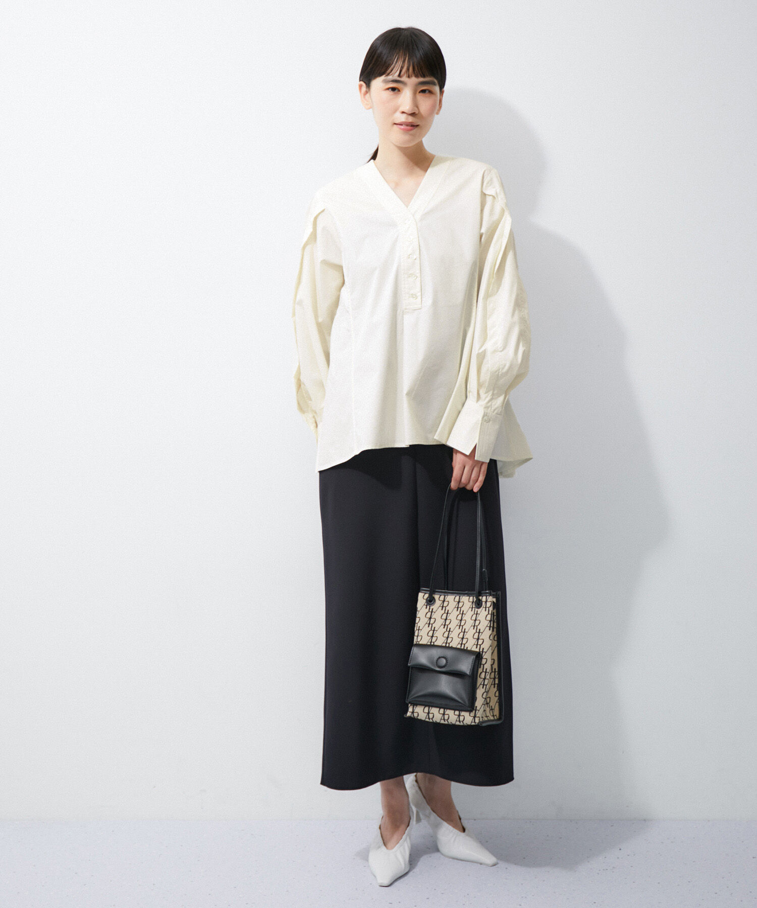 ADAM ET ROPE'「ペプラムチュニックブラウス」|シャツ・ブラウス|