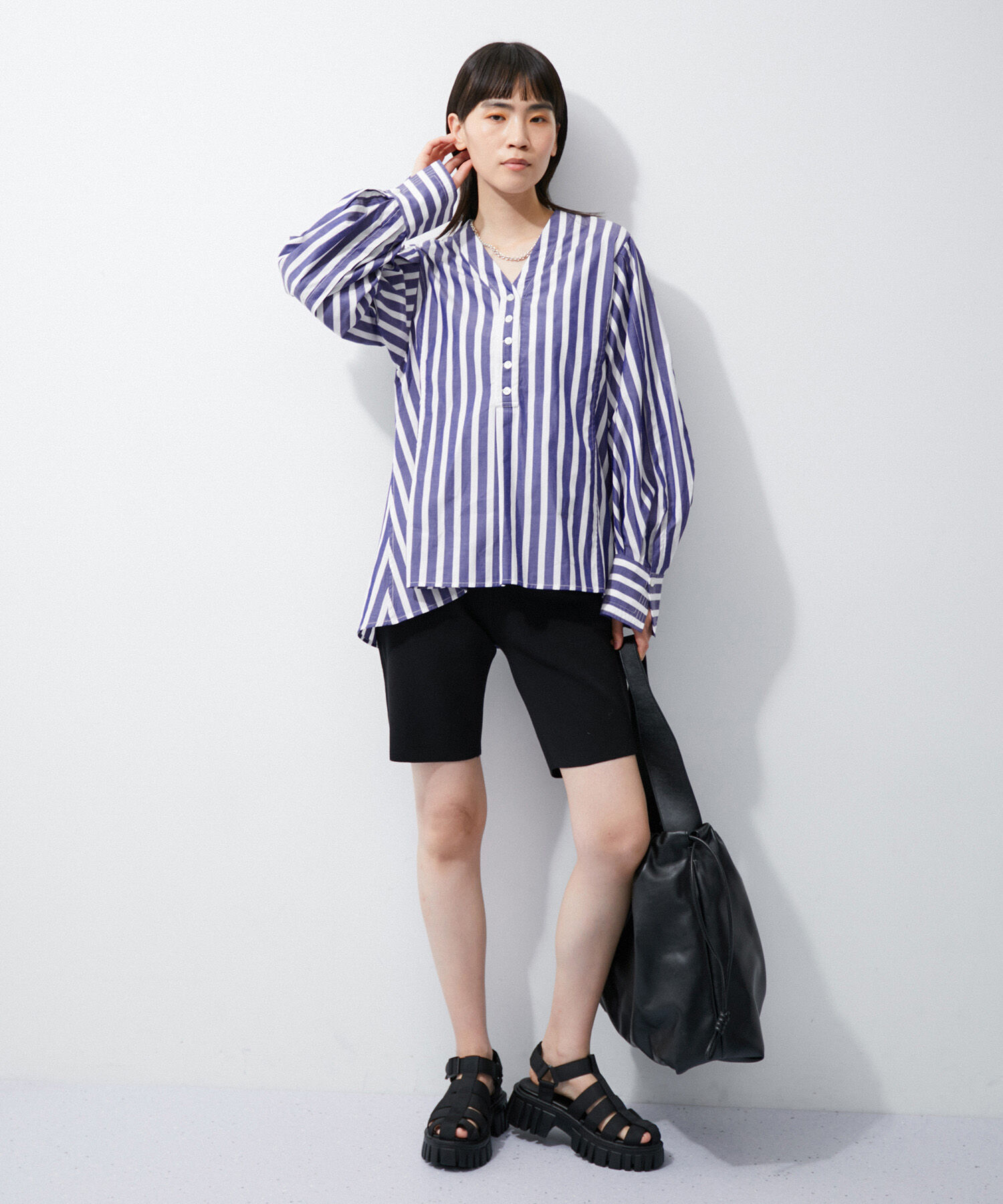 ADAM ET ROPE'「ペプラムチュニックブラウス」|シャツ・ブラウス|