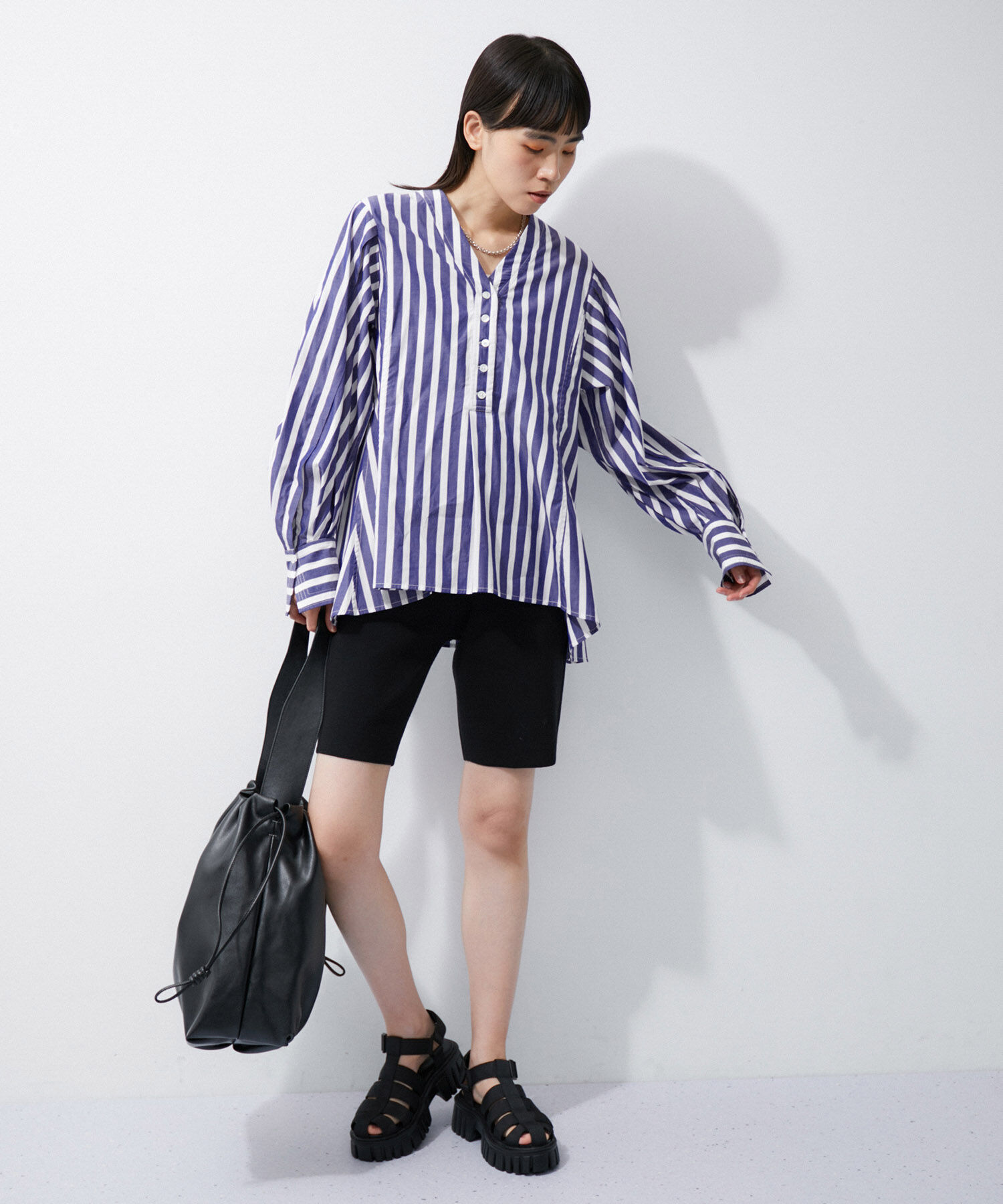 ADAM ET ROPE'「ペプラムチュニックブラウス」|シャツ・ブラウス|