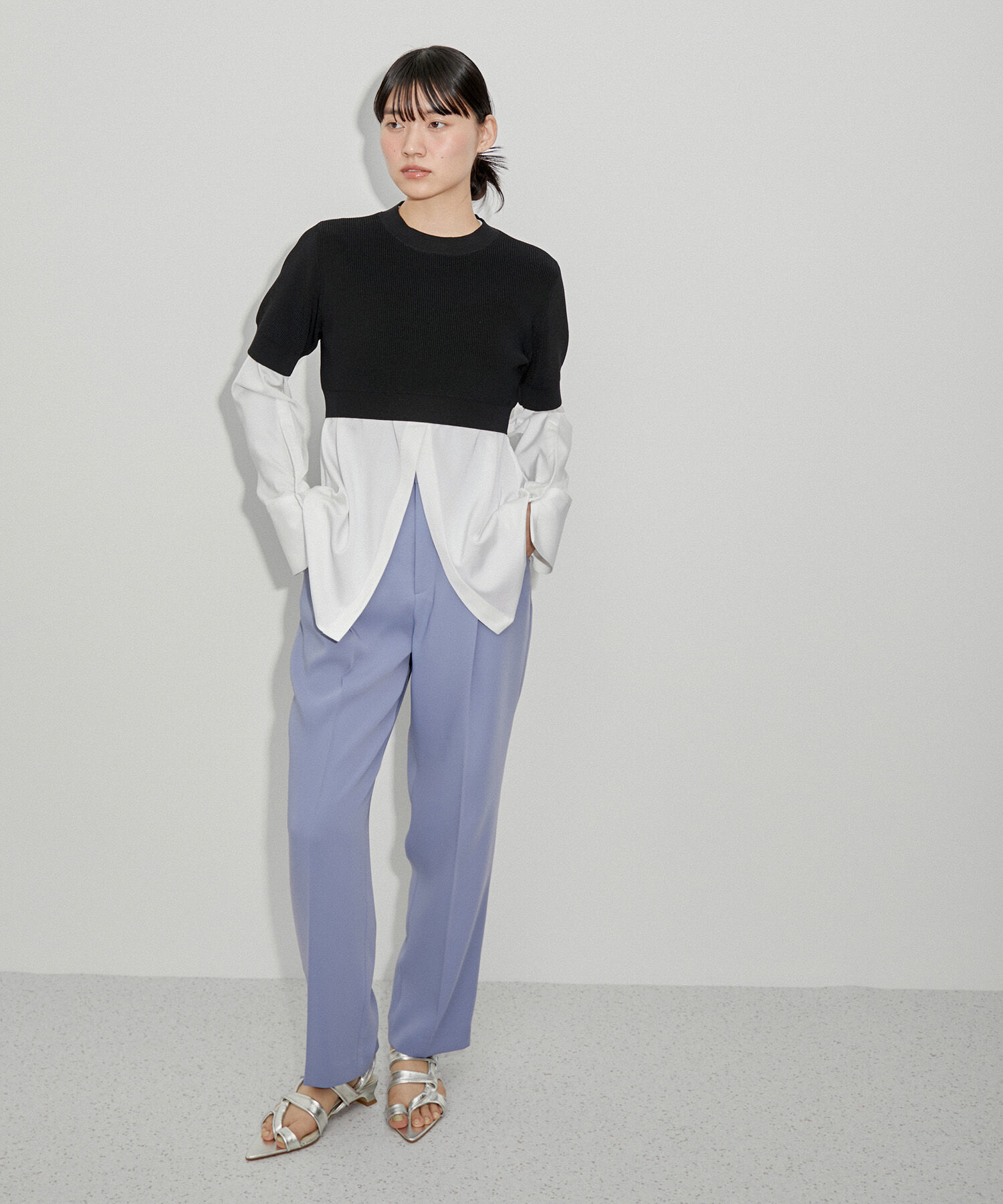 ADAM ET ROPE'「レザーツイストサンダル」|サンダル|