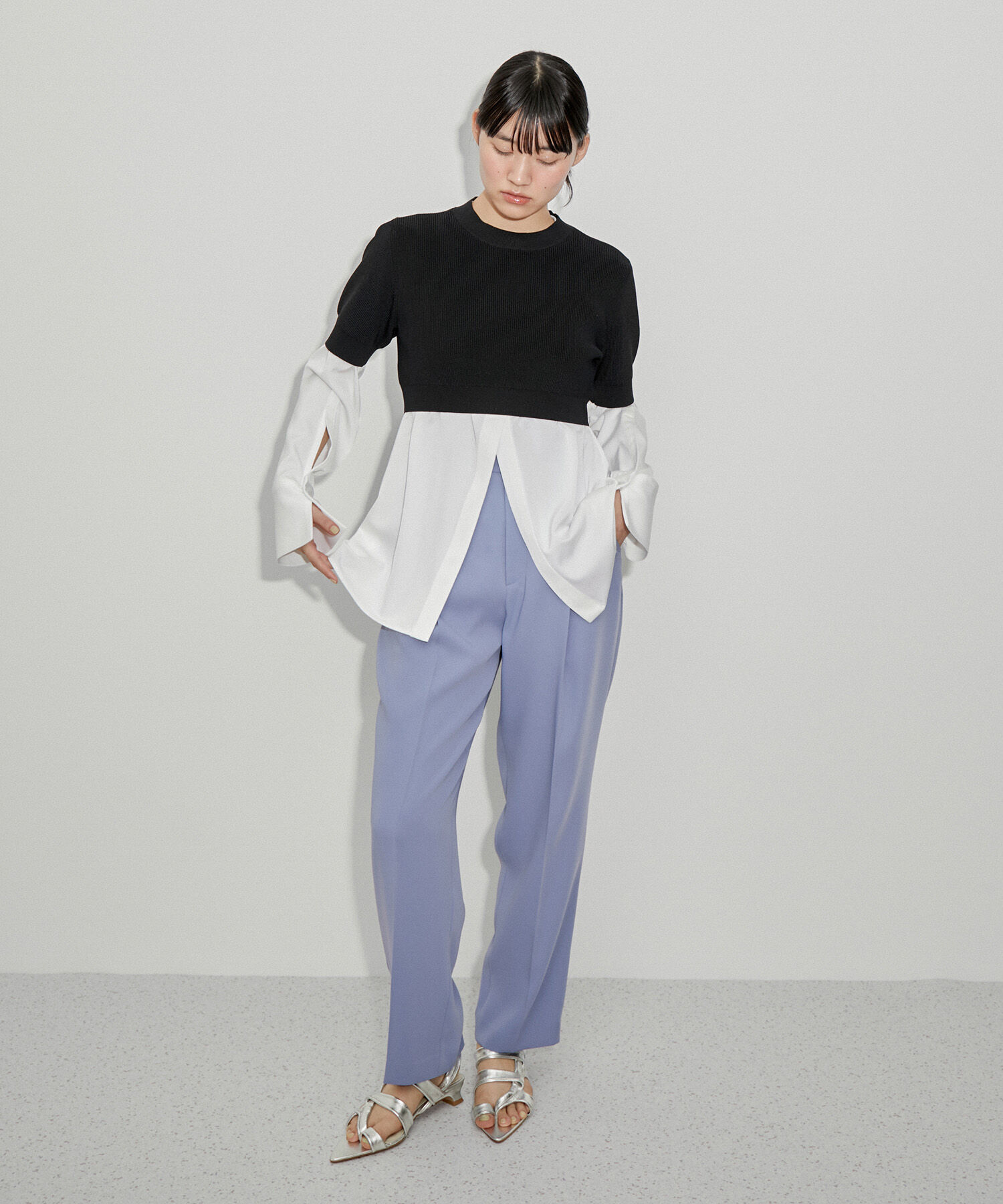 ADAM ET ROPE'「レザーツイストサンダル」|サンダル|