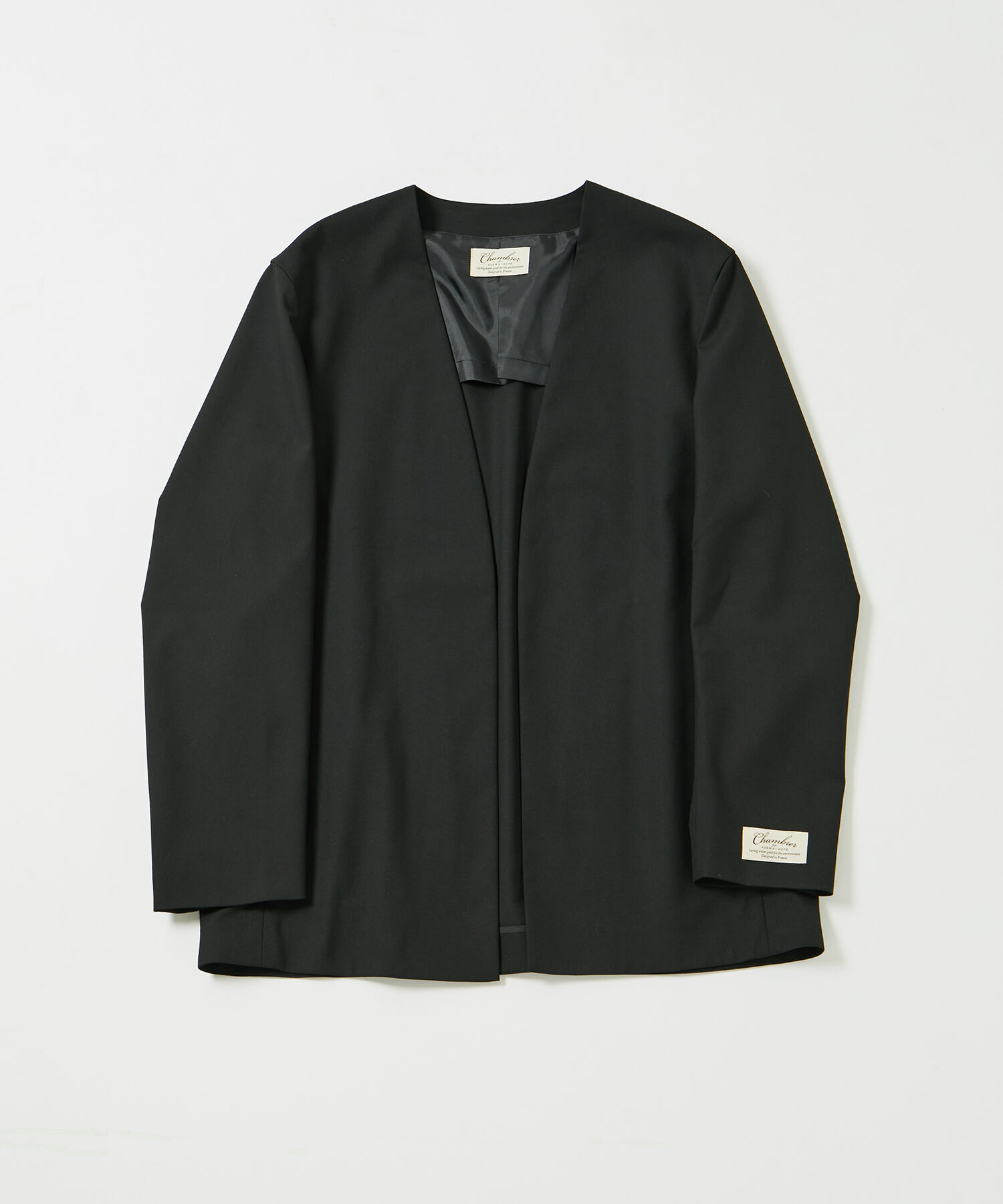 ADAM ET ROPE'「【Chambrer】ノーカラー イージー ジャケット / シーズンレス / セットアップ対応」|ノーカラージャケット|