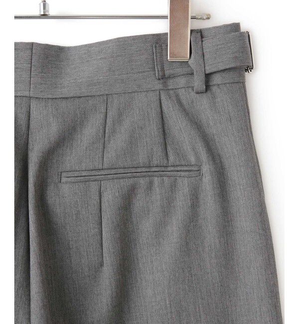 ADAM ET ROPE'「【防シワ】・【消臭】・【洗える】ウールギャバ2タックワイドスラックス」|スラックス|