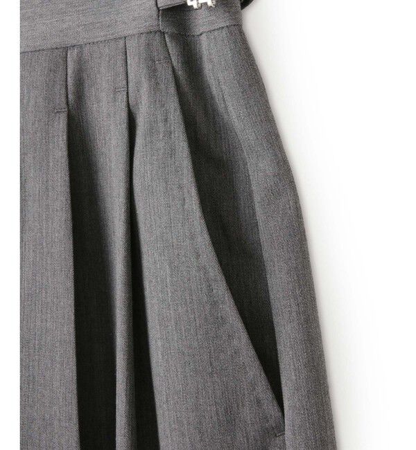 ADAM ET ROPE'「【防シワ】・【消臭】・【洗える】ウールギャバ2タックワイドスラックス」|スラックス|