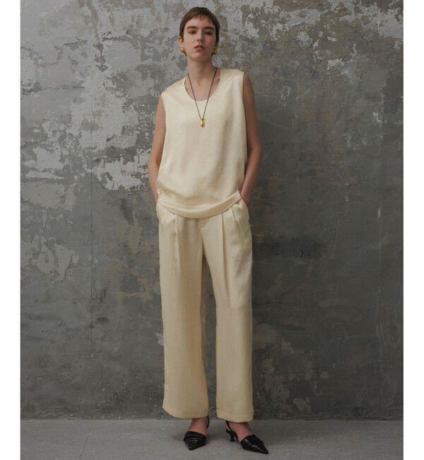 ADAM ET ROPE'「【EMOELLE】サテンタンクトップブラウス」|シャツ・ブラウス|