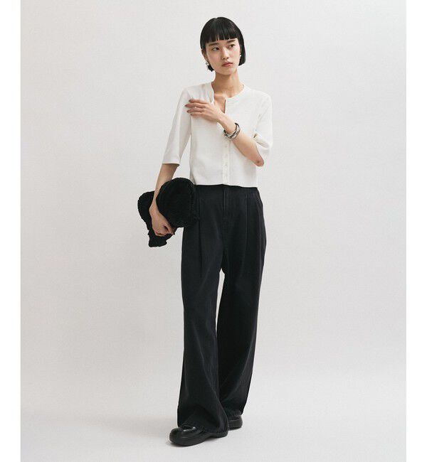 ADAM ET ROPE'「【サステナブル】クールタッチニットカーディガン」|カーディガン|