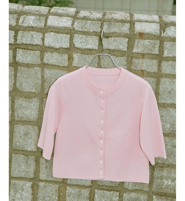 ADAM ET ROPE'「【サステナブル】クールタッチニットカーディガン」|カーディガン|