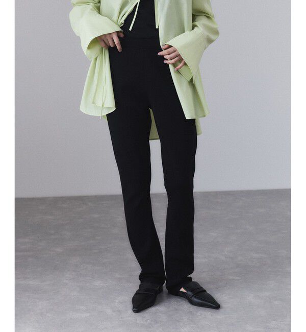 ADAM ET ROPE'「【接触冷感】キュプラニットスリムパンツ」|チノ|