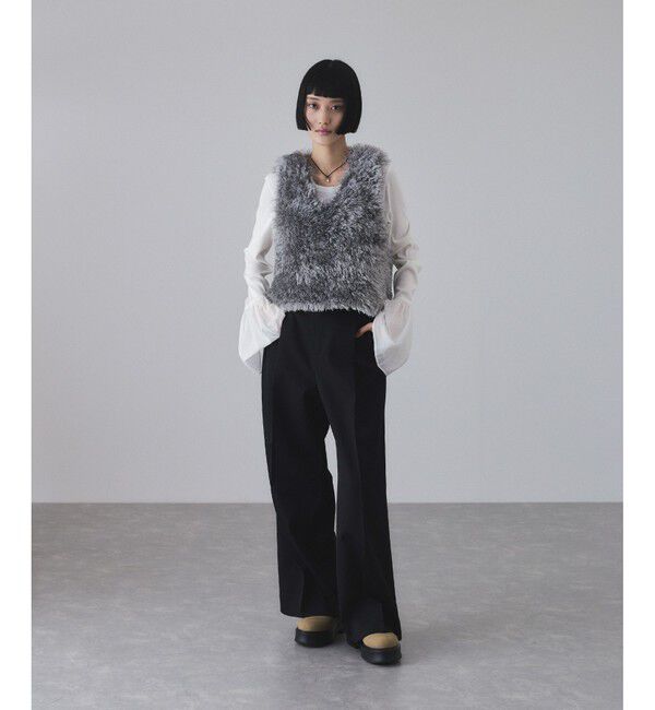 ADAM ET ROPE'「カフスフレアーリブプルオーバー」|Tシャツ・カットソー|