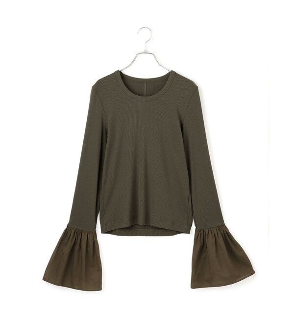 ADAM ET ROPE'「カフスフレアーリブプルオーバー」|Tシャツ・カットソー|