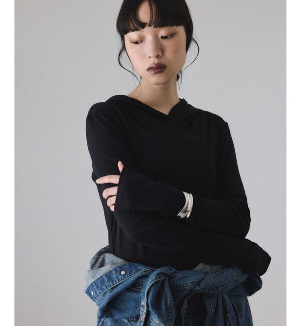 ADAM ET ROPE'「シアーフードプルオーバー」|Tシャツ・カットソー|