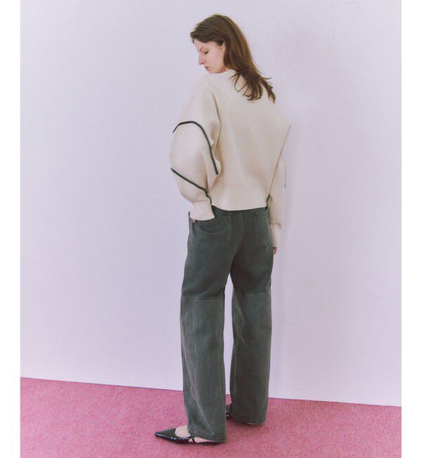 ADAM ET ROPE'「【サステナブル】ラインアートカーディガン」|カーディガン|