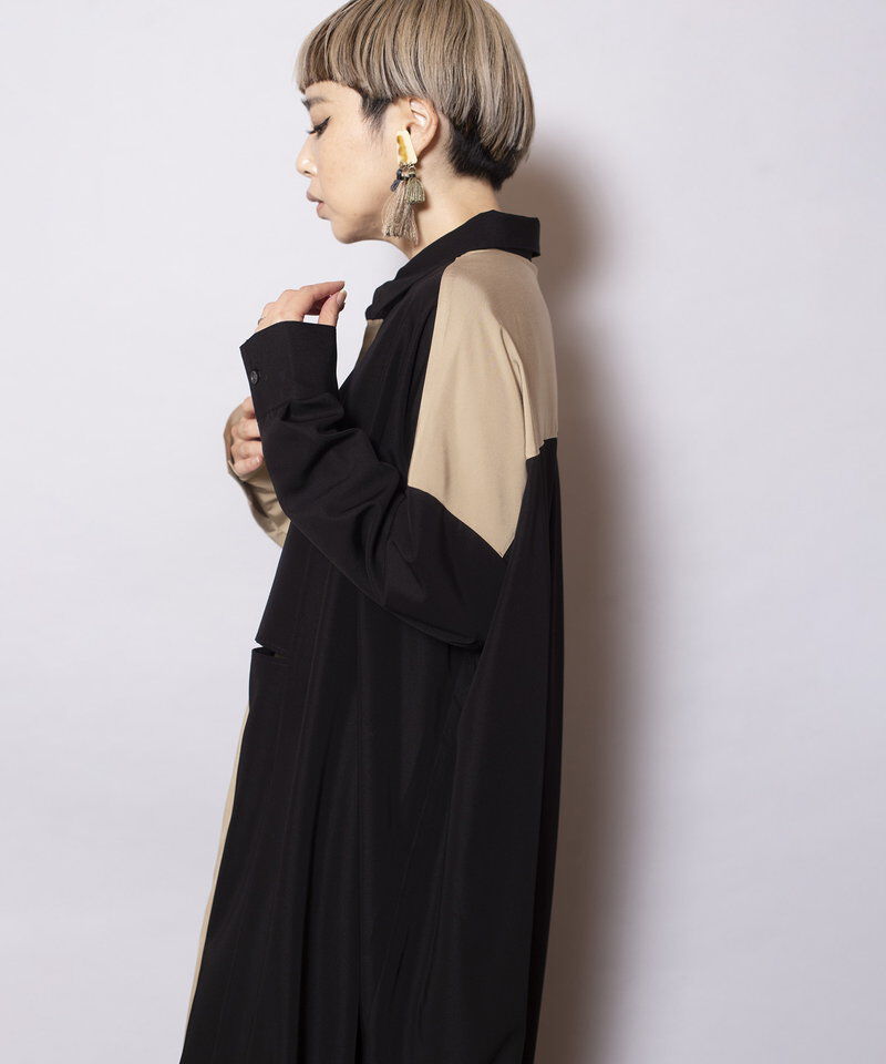  「2WAYアシンメトリーシャツワンピース」|ワンピース|