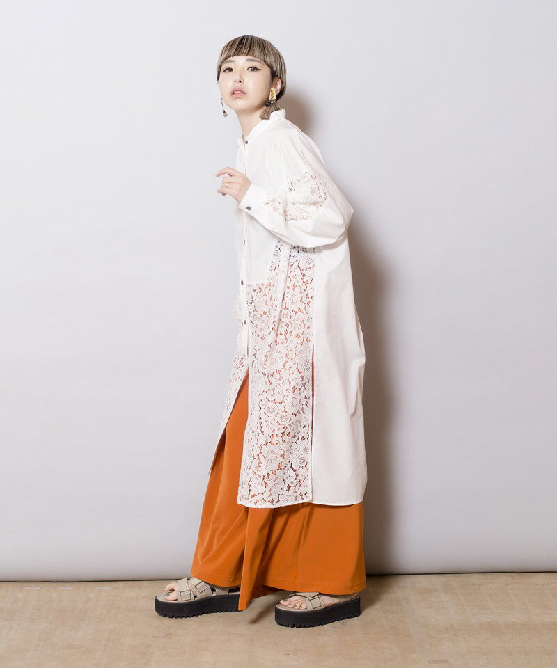  「レース切替ブラウス」|ワンピース|