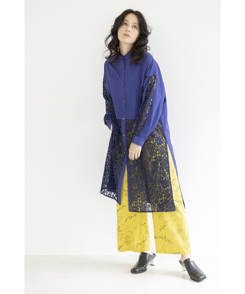  「レース切替ブラウス」|ワンピース|