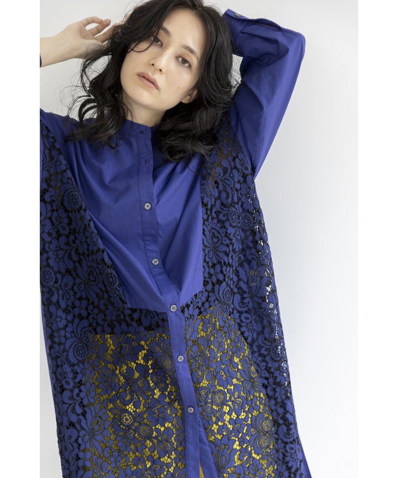  「レース切替ブラウス」|ワンピース|