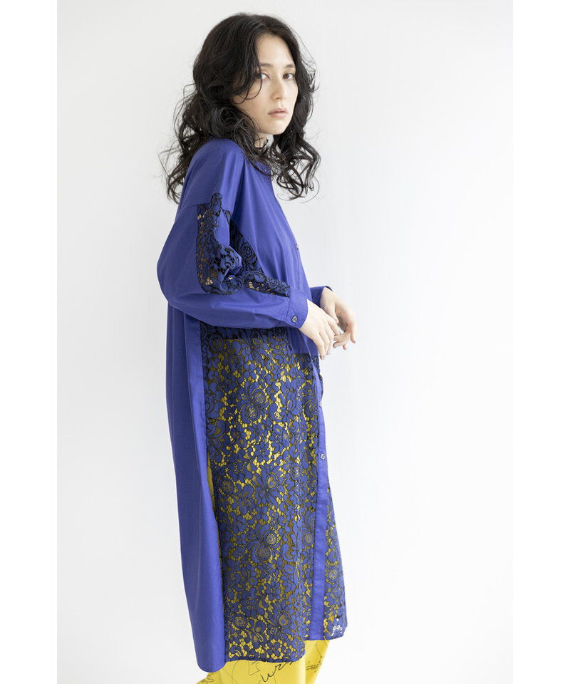  「レース切替ブラウス」|ワンピース|