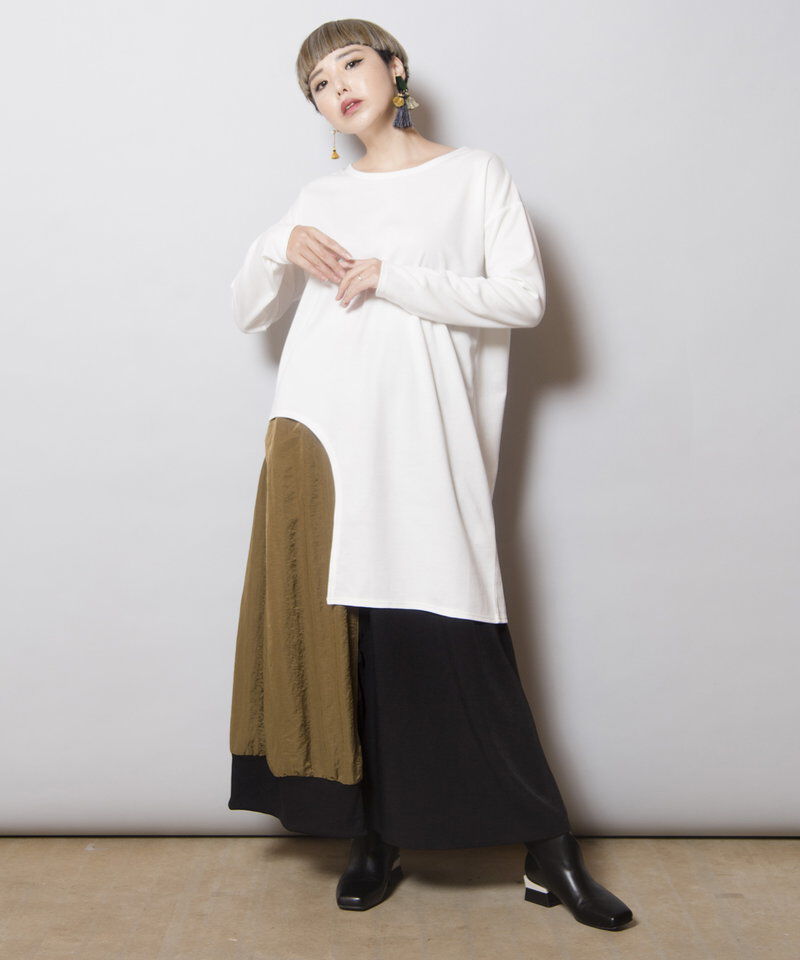  「アシンメトリーヘムプルオーバー」|Tシャツ・カットソー|