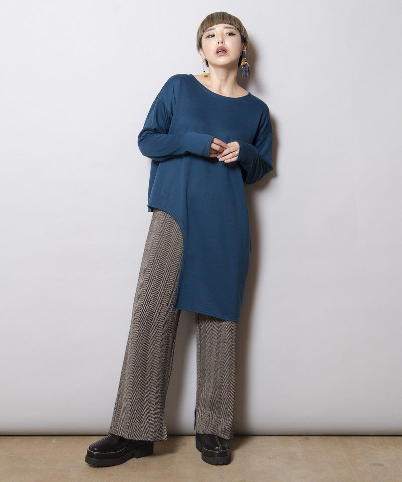  「アシンメトリーヘムプルオーバー」|Tシャツ・カットソー|